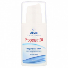 AllVia, Progensa 20, крем с прогестероном, 113 г (4 унции)