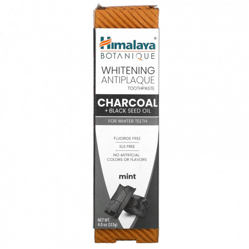 Himalaya, Whitening Antiplaque Toothpaste, Charcoal + Black Seed Oil, Mint , 4.0 oz ( 113 g)