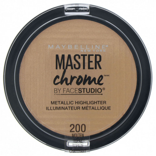 Maybelline, Master Chrome, хайлайтер с металлическим блеском, оттенок Molten Topaz 200, 6,7 г