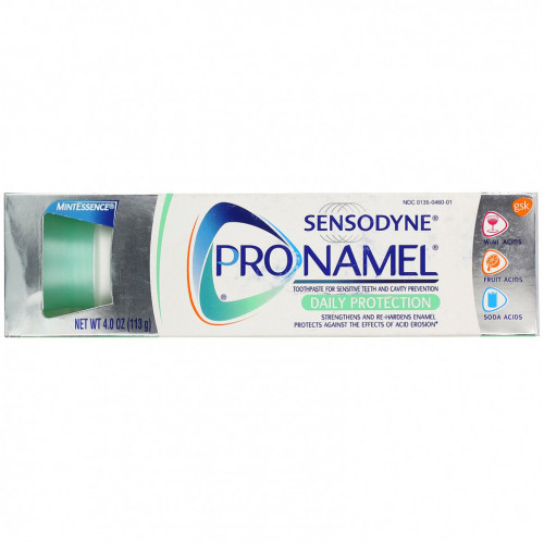 Sensodyne, ProNamel, зубная паста для ежедневной защиты, мятная эссенция, 113 г (4,0 унции)