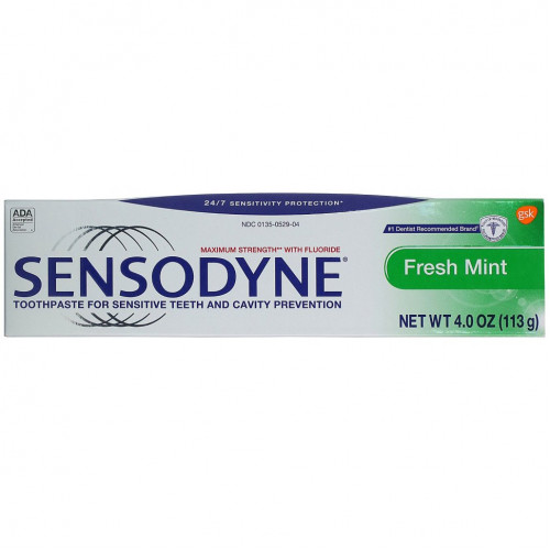 Sensodyne, Зубная паста с фтором, «Свежая мята», 113 г