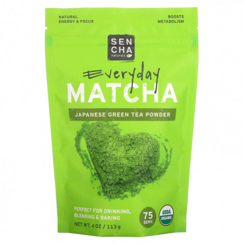 Sencha Naturals, Everyday Matcha, японский зеленый чай в порошке, 113 г (4 унции)