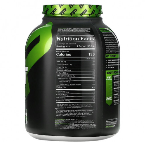 MusclePharm, Combat Protein Powder, протеиновый порошок, со вкусом бананового крема, 1814 г (4 фунта)