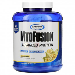 Gaspari Nutrition, MyoFusion, улучшенный протеин, банан и сливки, 1,81 г (4 фунта)