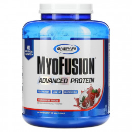 Gaspari Nutrition, MyoFusion, улучшенный протеин, клубника и сливки, 1,81 кг (4 фунта)