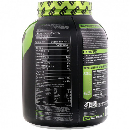 MusclePharm, протеиновый порошок Combat, печенье и сливки, 4 фунта (1814 г)