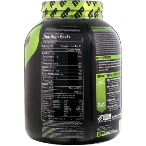 MusclePharm, Белковый порошок Combat Protein Powder, со вкусом шоколада и арахисового масла, 1814 г (4 фунта)