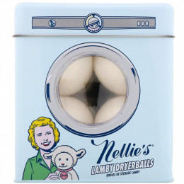 Nellie's, Сушильные шарики из овечьей шерсти, упаковка из 4 штук