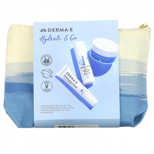 Derma E, Hydrate & Go Kit, набор из 4 продуктов