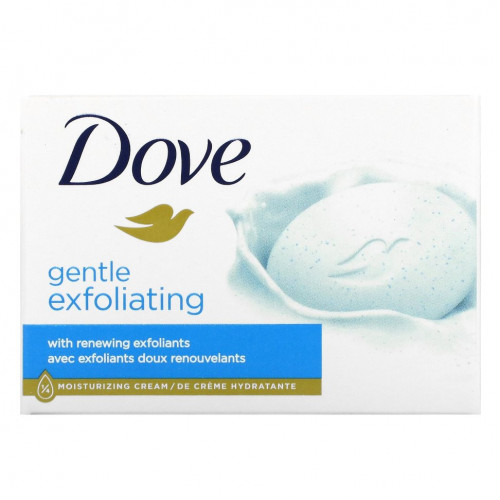 Dove, Косметическое мыло «Нежное отшелушивание», 4 шт. по 113 г