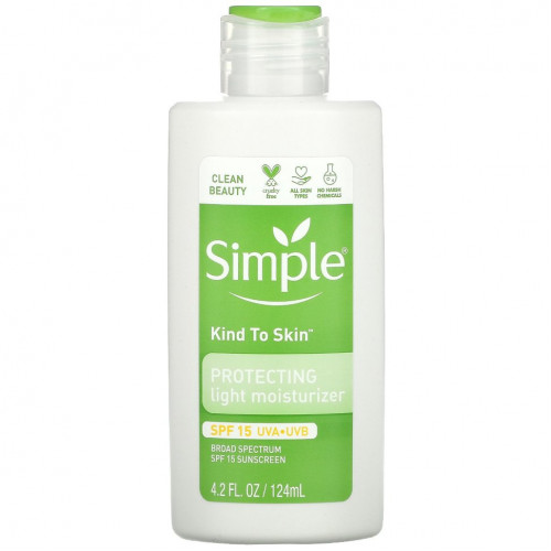 Simple Skincare, Kind to Skin, легкое защитное увлажняющее средство, SPF 15, 124 мл (4,2 жидк. Унции)