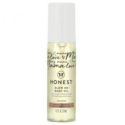 The Honest Company, Glow On Body Oil, без запаха, 124 мл (4,2 жидк. Унции)