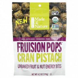 Made in Nature, Organic Fruision Pops, Cran Pistach, органические фруктовые конфеты, хрустящие фисташки, 119 г, 4,2 унции)