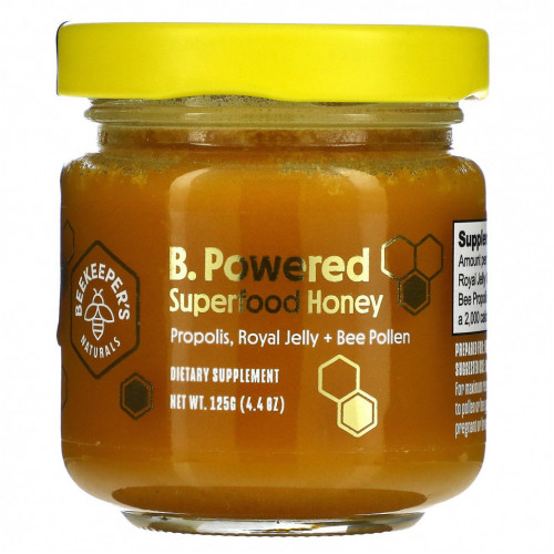 Beekeeper's Naturals, B. Powered, мед из суперфудов, 125 г (4,4 унции)