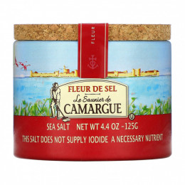 Le Saunier de Camargue, Fleur de Sel, морская соль, 125 г (4,4 унции)