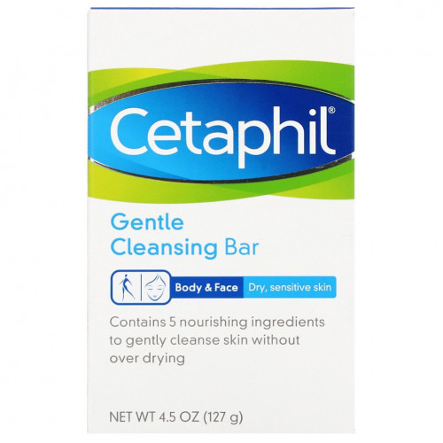 Cetaphil, мягкое очищающее средство, 127 г (4,5 унции)