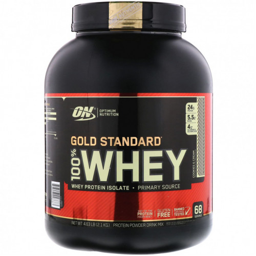 Optimum Nutrition, Gold Standard 100% Whey, сыворотка со вкусом печенья со сливками, 2,1 кг (4,63 фунта)