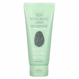 The Face Shop, Jeju Volcanic Lava, пенный скраб для глубокого очищения пор, 4,7 жидк. унция (140 мл)