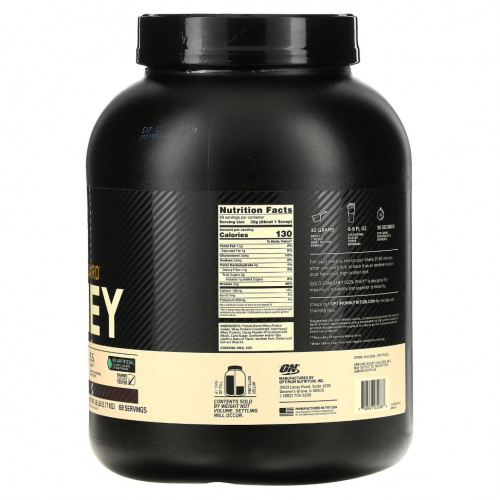 Optimum Nutrition, Gold Standard 100% Whey, с натуральным ароматизатором со вкусом шоколада, 2,18 кг (4,8 фунта)