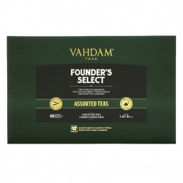 Vahdam Teas, Founder's Select, ассорти чаев, 40 чайных пакетиков, 80 г ,(2,82 унции)