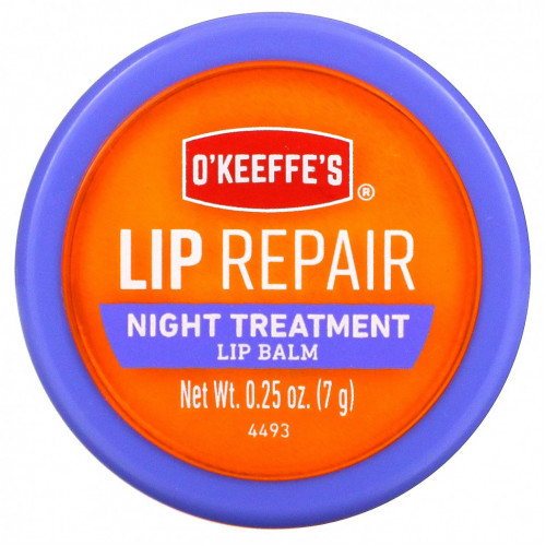 O'Keeffe's, Lip Repair, ночной уход, бальзам для губ, 7 г (0,25 унции)