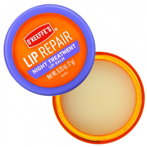 O'Keeffe's, Lip Repair, ночной уход, бальзам для губ, 7 г (0,25 унции)