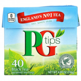 PG Tips, Черный чай, 40 чайных пакетиков, 116 г (4,09 унции)