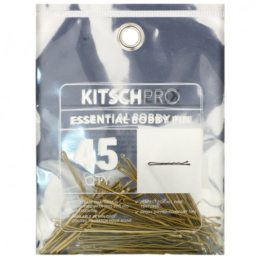 Kitsch, Профессиональная, Essential Bobby Pin, Блондинка, 45 штук