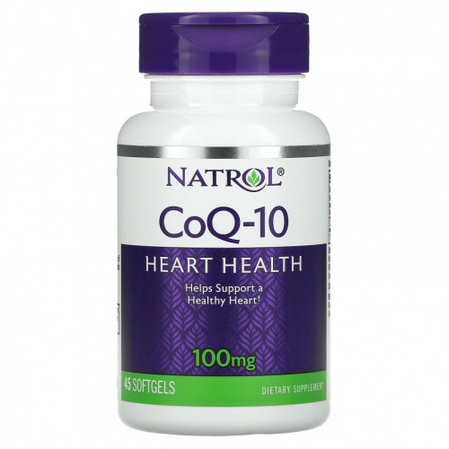 Natrol, Коэнзим Q-10, 100 мг, 45 капсул