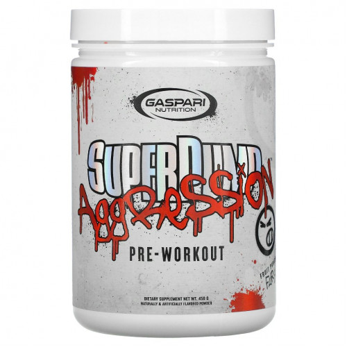 Gaspari Nutrition, SuperPump Aggression Pre-Workout, Fruit Punch Fury, 450 г