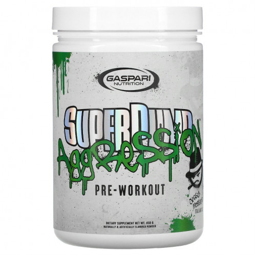 Gaspari Nutrition, SuperPump Aggression Pre-Workout, итальянский лед из джерси, 450 г