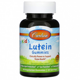 Carlson Labs, Kid's Lutein Gummies, натуральное манго, 46 вегетарианских жевательных таблеток