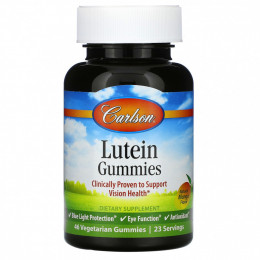 Carlson Labs, Lutein Gummies, Натуральное манго, 46 вегетарианских жевательных конфет