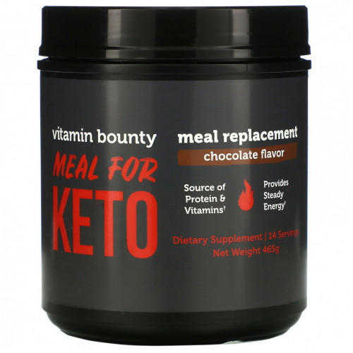 Vitamin Bounty, Meal For Keto, Заменитель еды, шоколад, 465 г