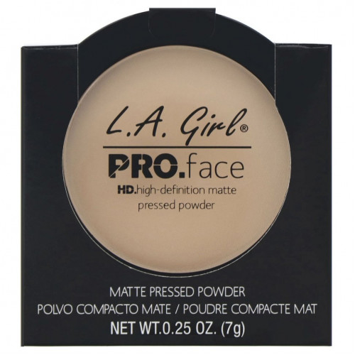 L.A. Girl, Компактная пудра для лица Pro Face HD, матирующая, оттенок Creamy Natural, 7 г