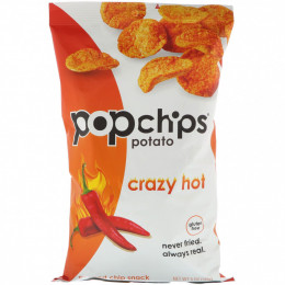 Popchips, Картофельные чипсы, очень острые, 142 г