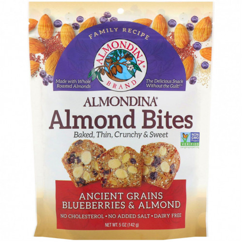 Almondina, Almond Bites, Древние зерна черники и миндаля, 5 унций (142 г)