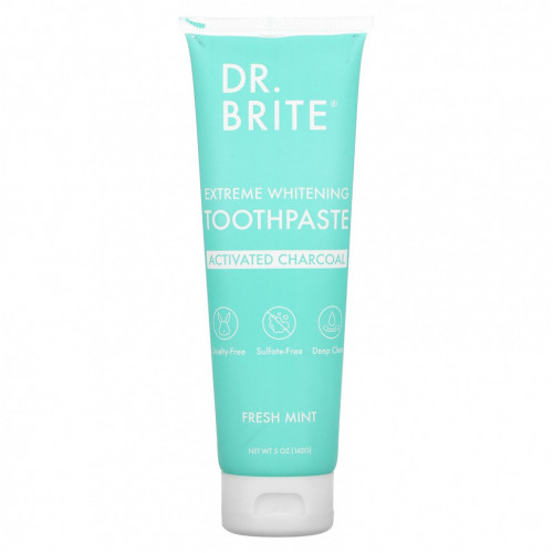 Dr. Brite, Extreme Whitening Toothpaste, активированный уголь, свежая мята, 142 г (5 унций)