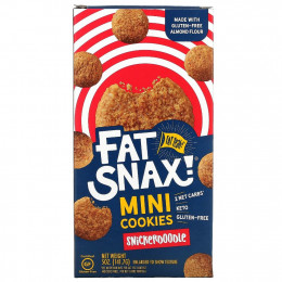 Fat Snax, Mini Cookies, Snickerdoodle, 141,7 г (5 унций)