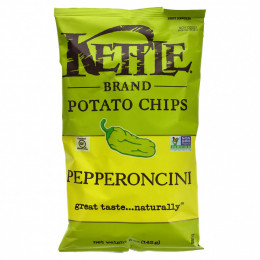 Kettle Foods, Картофельные чипсы, пепперончини, 142 г (5 унций)