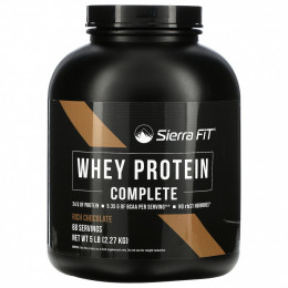 Sierra Fit, Whey Protein Complete, сывороточный протеин, насыщенный шоколад, 2,27 кг (5 фунтов)