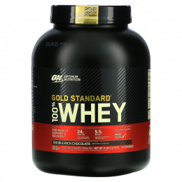 Optimum Nutrition, Gold Standard, 100% Whey, двойной шоколад, 2,27 кг (5 фунтов)