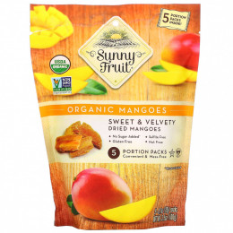 Sunny Fruit, Органическое манго, 5 порционных пакетиков по 20 г (0,7 унции)