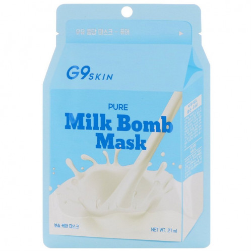 G9skin, Pure Milk Bomb, маска, 5 шт. по 21 мл