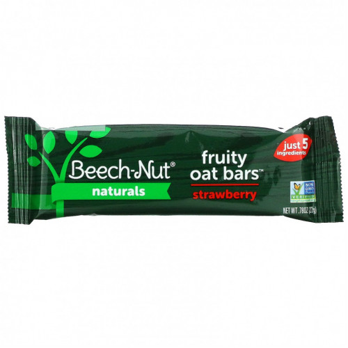 Beech-Nut, Naturals, фруктовые и овсяные батончики, этап 4, клубника, 5 батончиков, 22 г (0,78 унции)