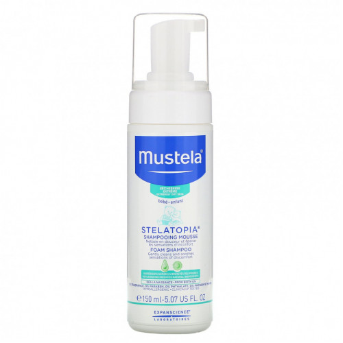 Mustela, Stelatopia, шампунь-пенка, 150 мл (5,07 жидк. Унции)