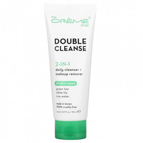 The Creme Shop, Double Cleanse, ежедневное очищающее средство 2 в 1 + средство для снятия макияжа, 150 мл (5,07 жидк. Унции)