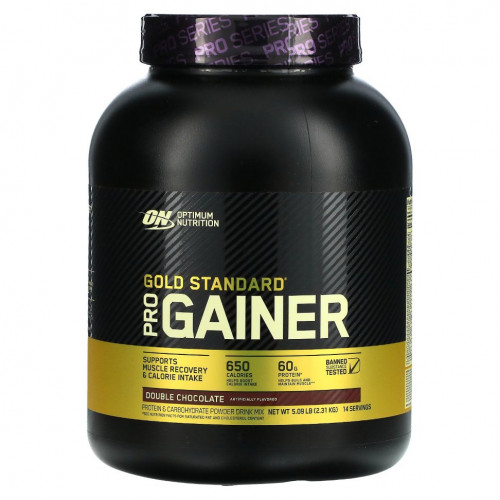 Optimum Nutrition, Gold Standard, Pro Gainer, двойной шоколад, 2,31 кг (5,09 фунта)