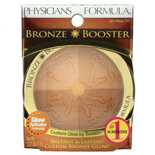 Physicians Formula, Bronze Booster, межсезонный бронзер, усиливающий блеск, от легкого до среднего, 7,7 г (0,27 унции)