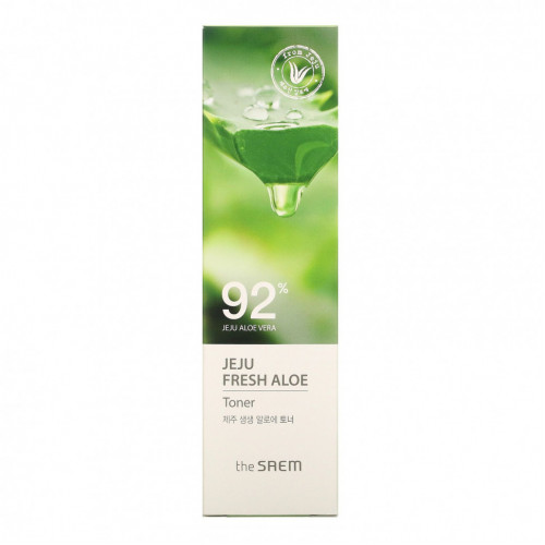 The Saem, Jeju Fresh Aloe, тоник с 92% алоэ вера, 155 мл (5,24 жидк. Унции)